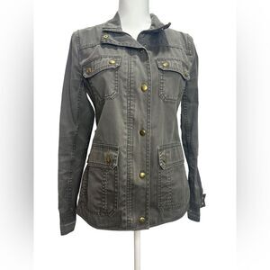 J. Crew Relaxed Boyfriend Field Jacket Charcoal Size Small